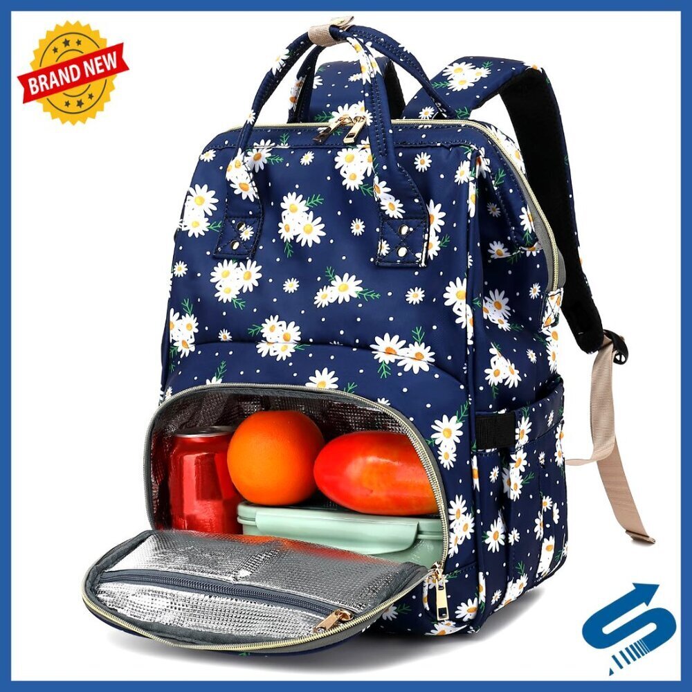 Insulated Lunch Backpack Laptop School Bookbag Nurse Work Travel Friendly